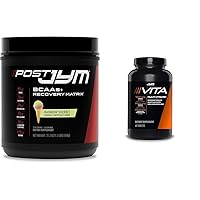 Post JYM Active Matrix Post-Workout with BCAAs, Glutamine & More Rainbow Sherbert Flavor + Vita JYM Athlete's Multivitamin with Over 25 Key Ingredients 60 Tablets