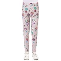 Kids Girls Print Leggings Pants Stretchy Waist Full Lenth Casual Sport Yoga Capri Long Trousers