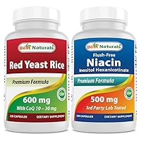 Best Naturals Red Yeast Rice with CoQ10 & Niacin 500 mg