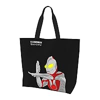 RFSHOP Ultraman Decker Women's Shoulder Bag, Tote Bag, Eco Bag, Shopping Bag, Shoulder Bag, Large Capacity, Waterproof, Canvas, Storage Bag, Handbag, Popular, Cute, Handbag, Travel, School, Work,