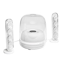 Harman Kardon HK SoundSticks 4-2.1 Bluetooth Speaker System with Deep Bass and Inspiring Industrial Design (White)