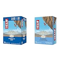 CLIF BAR - Chocolate Chip - Made with Organic Oats - Non-GMO - Plant Based - Energy Bars - 2.4 oz. (18 Pack) & Blueberry Almond Crisp - Made with Organic Oats - Non-GMO - Plant Based - Energy Bars
