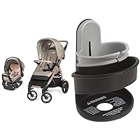 Peg Perego Booklet 50 Travel System with Primo Viaggio 4-35 Infant Car Seat, Stroller Cup Holder - Mon Amour