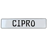 611262 Wall Art (Cipro White Stamped Aluminum Street Sign Mancave)