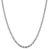 Savlano 925 Sterling Silver 3mm Solid Italian Rope Diamond Cut Twist Link Chain Necklace With a Gift Box For Men & Women - Made in Italy