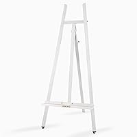 A - Frame Wooden Display Easel - Adjustable Lyre Beechwood Studio Easel Stand Holding Canvas Up to 90