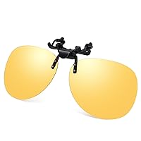 Retro Polarized Clip on Flip up Plastic Sunglasses Driving Fishing Traveling