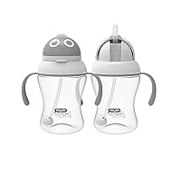 Leak-proof Easy-drinking Space Robot Straw Cups 8oz for 6+ months, 2 Pack, MM203A