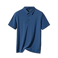 Men Summer Polo Shirts Classic Short Sleeve Tee Breathable Quick Dry Golf T-Shirt