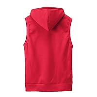 Mens Vest Hooded Sleeveless Sweatshirt Lightweight Zip Up Vest Hoodie With Pocket