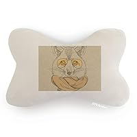 British Style Animal Gentle Wolf and Scarf Animal Car Trim Neck Decoration Pillow Headrest Cushion Pad