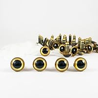Gold Safety Eyes - 25 Pairs (50 Pieces Eyes, 50 Pieces Washers) (12mm)