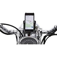 Ciro 50212 Handlebar Mount Smartphone/GPS Holder With Charger, Chrome