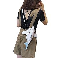 Shark Shape Shoulder Bag Cartoon Chain 3d Animal Shape Mobile Phone Crossbody Purse Pu Leather Messenger Bag for Women Girls