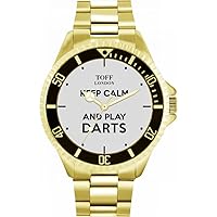 Grey Keep Calm and Play Darts Batons Mens Wrist Watch 42mm Case