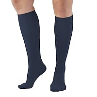 Ames Walker AW Style 167 Women's Travel 15-20mmHg Knee High Socks Brown Xlarge