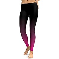 Womens Gradient Color Printing Fitness Leggings Casual Wear Legins Over Size S-4XL
