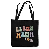 Llama Mama Canvas Tote Bag - Items for Llama Lovers - Unique Items