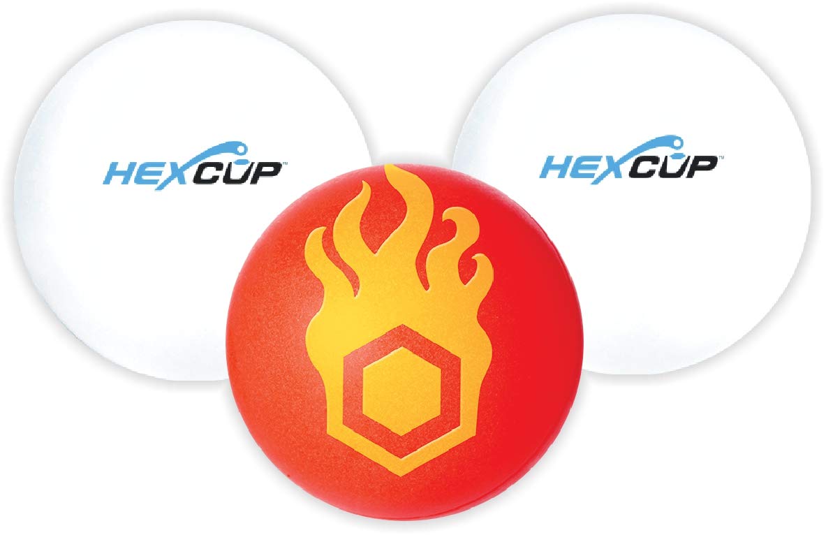 HEXCUP - Reusable Party Pong Cup Set by PartyPong - 22 Reusable Cups, 3 Balls, & Plastic Game Card