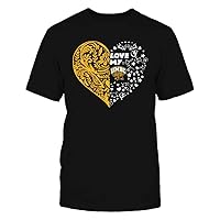 FanPrint UMBC Retrievers - Love My Team - Heart - Floral Pattern Gift T-Shirt