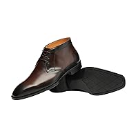 Men's Chukka Boots Leather Lace Up Classic Ankle Boots Business Casual Desert Boot