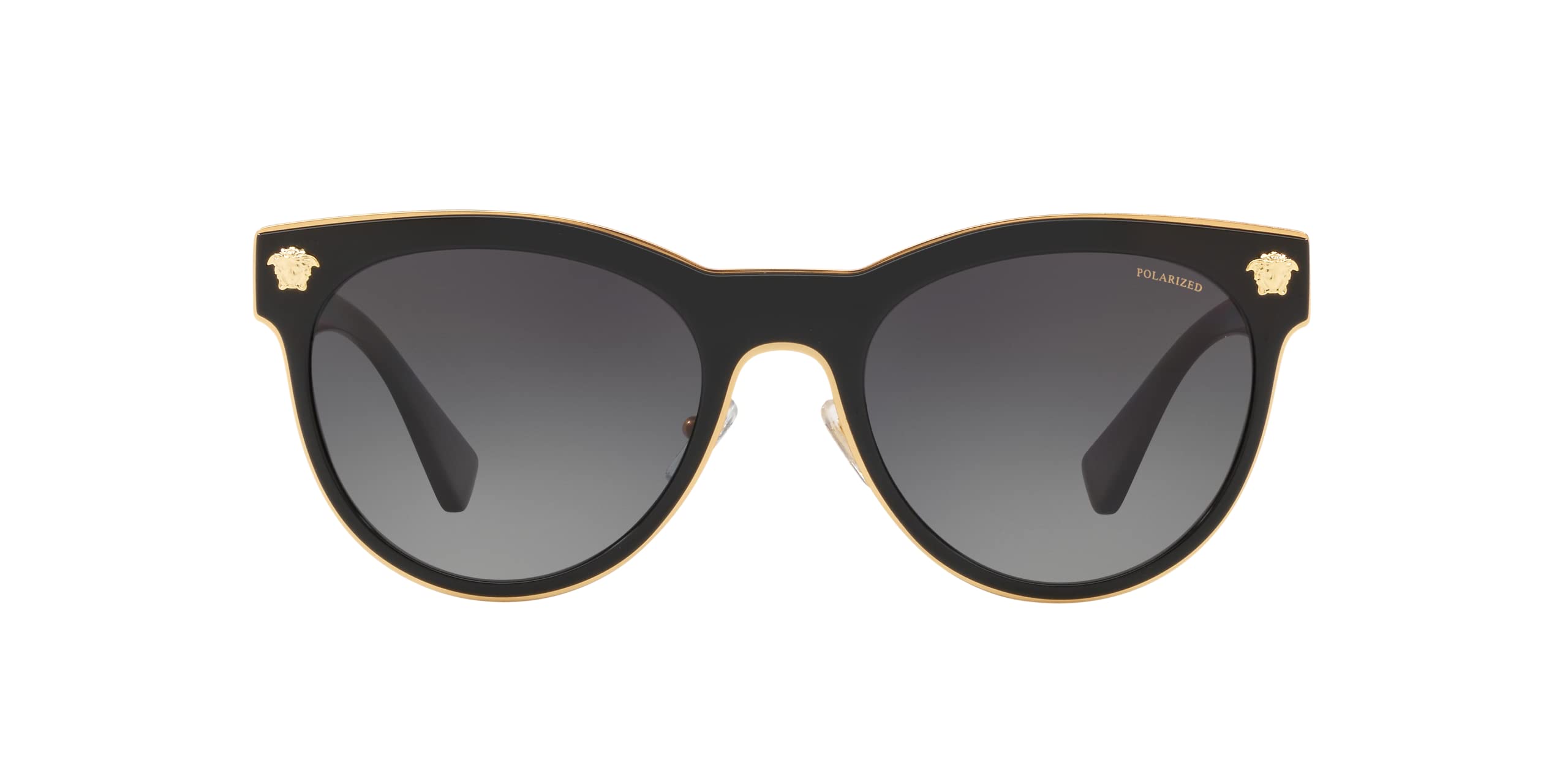 Versace Woman Sunglasses Black Frame, Light Grey Gradient Grey Lenses, 54MM