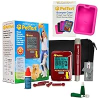 PetTest Glucose Monitoring Bonus Kit and Pink Bumper Case BUNDLE