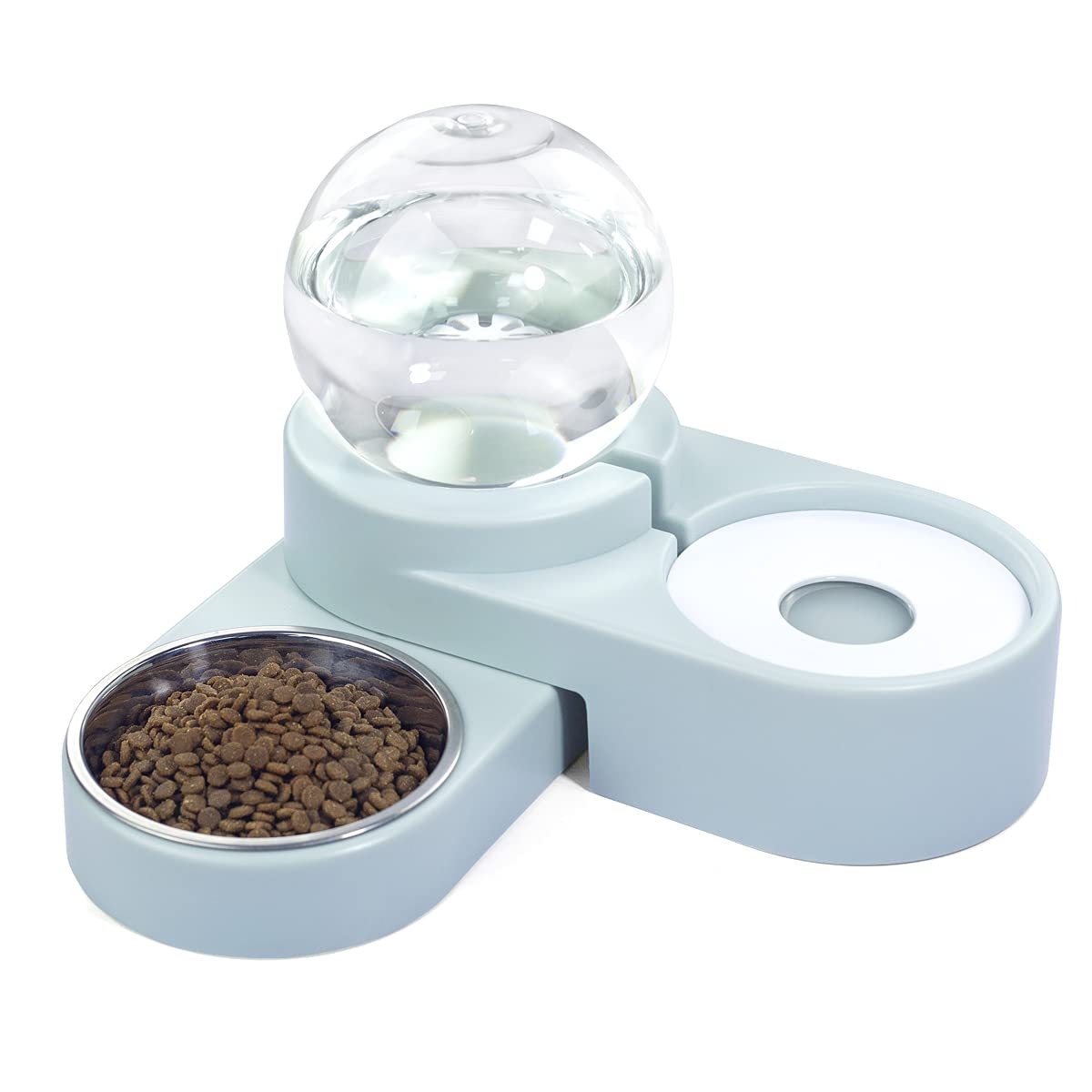 maohegou 2 in 1 Cat Water Dispenser,Cat Food Bowl,Dog Feeder, Automatic cat Water Feeder,pet Food and Water Dispenser Set