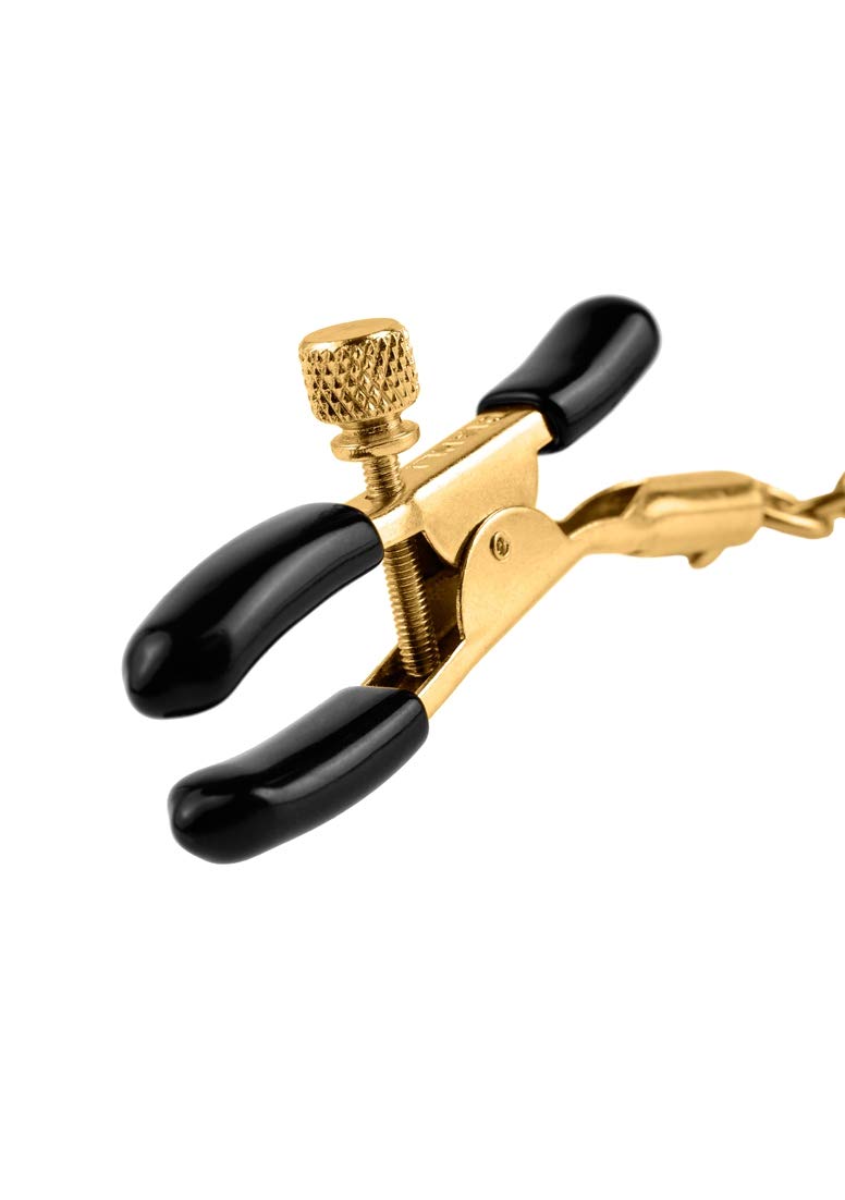 Fetish Fantasy Gold Nipple Chain Clamps