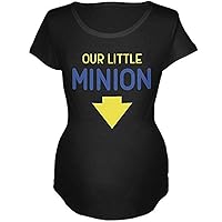 Our Little Minion Maternity Soft T Shirt Black LG