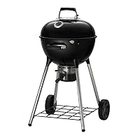 Napoleon 18-Inch Charcoal Kettle Grill - NK18K-LEG-3 - Black, 240in² Cooking Area, Sturdy 4-Leg Design, 7-Inch Wheels