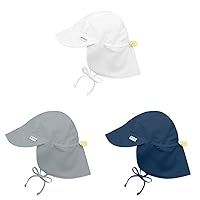 i play. Baby & Toddler Unisex Flap Sun Protection Hat (3 pack), UPF 50+ with Adjustable Toggle