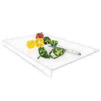 My Forever Home Clear Acrylic Cutting Board for Kitchen Counter - 24 x 18 Inches with Counter Lip, Anti-Slip Grips - Durable .15