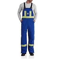Carhartt Men's 101703 Flame-Resistant Striped Duck Bib Overall - Unlined