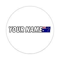Personalized 50 Pcs Australia Vinyl Stickers Country Flags Sticker Decal Patriotic Decorations Waterproof Round Labels Stickers for Water Bottles Laptop Waterproof Vinyl Stickers 4inch