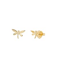 Kate Spade New York Womens Delicate Dragonfly Studs Clear/Gold