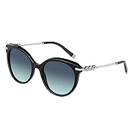 Tiffany & Co. Woman Sunglasses Black Frame, Azure Gradient Blue Lenses, 55MM