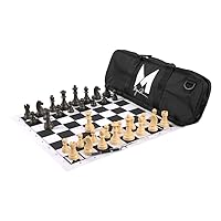 The House of Staunton Magnus Carlsen Signature Series Chess Set, Bag and Board Combination
