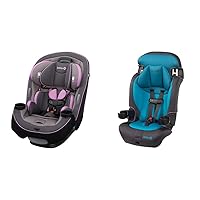 Safety 1st Grow and Go All-in-One Convertible Car Seat, Purple Haze & Grand 2-in-1 Booster Car Seat, Forward-Facing with Harness, 30-65 pounds and Belt-Positioning Booster, 40-120 pounds, Capri Teal