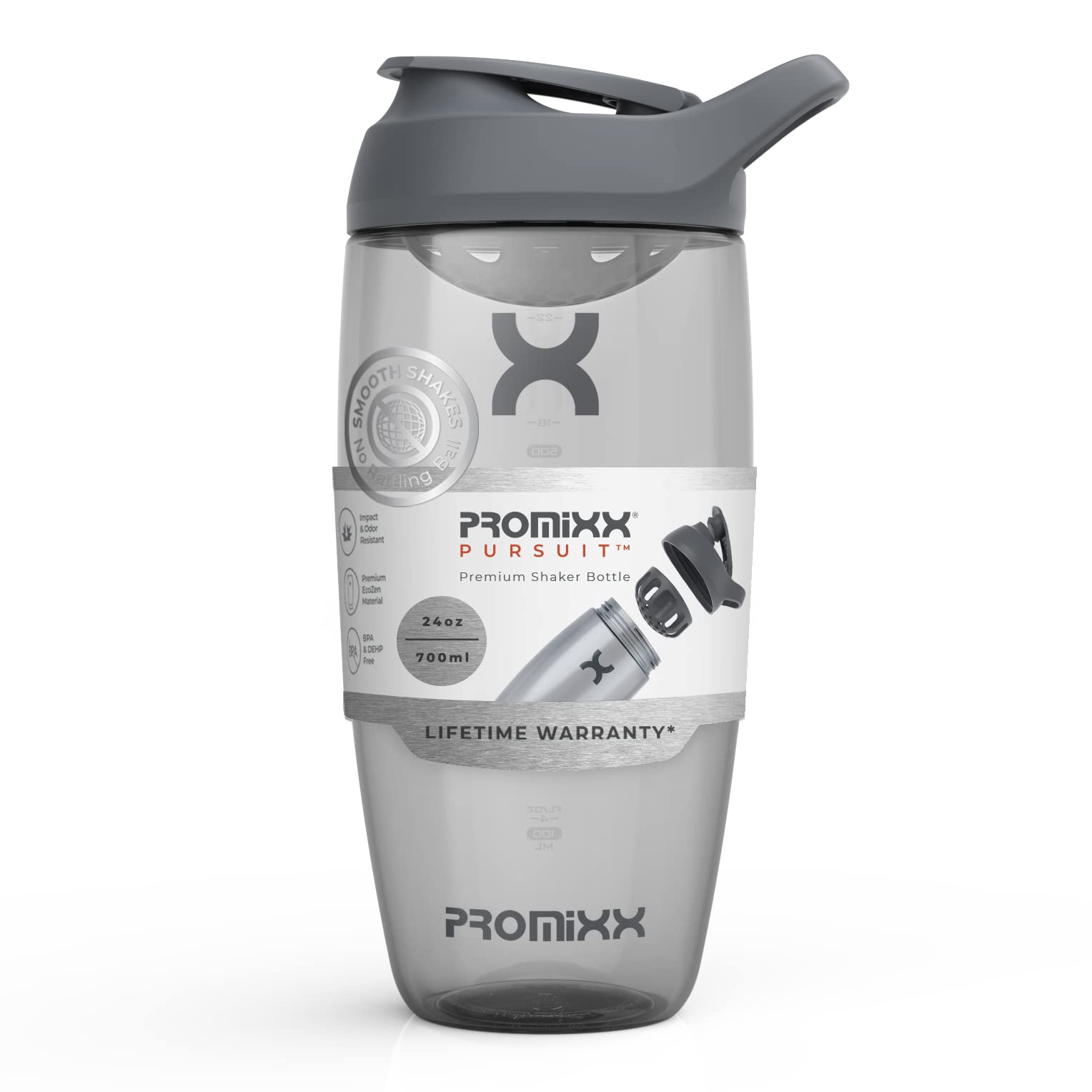 Promixx PURSUIT Protein Shaker Bottle – Premium Sports Blender Bottles for Protein Mixes and Supplement Shakes – Easy Clean, Durable Protein Shaker Cup