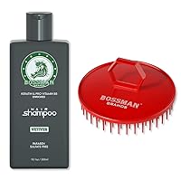 Hair Care Bundle - Scalp Massager and Moisturizing Shampoo for Men