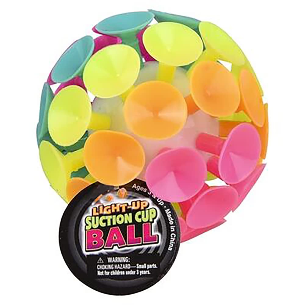 Light-Up Suction Cup Throwing Balls, Party Favors for Boys and Girls, 3