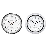 La Crosse Technology 14 Inch UltrAtomic Stainless Steel and 10 Inch Atomic Analog Wall Clocks