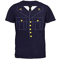 Halloween Military Formal Costume Mens T Shirt Navy LG