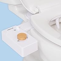 Tushy Classic 3.0 Bidet Toilet Seat Attachment - Self Cleaning Water Sprayer +Adjustable Pressure Nozzle, Angle Control, Easy Install (White/Bamboo)