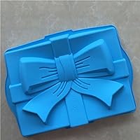 Square Large Bow Silicone Mold for Cake Baking Pizza plate moon cake pan
