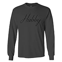 VICES AND VIRTUES Letter Printed Hubby Couple Wedding Wifey Matching Groom Long Sleeve Men's