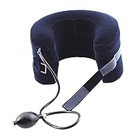 Cervical Neck Traction Device Neck Stretcher Inflatable Adjustable Brace Collar Neck Support for Chronic Neck U Neck Support Brace Strap Pillow for Chair Office Posture Travel