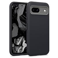 Caseology Nano Pop for Google Pixel 8a Case 5G [Dual Layer Silicone Case] Military Grade Drop Tested (2024) - Black Sesame