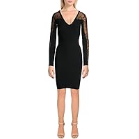 French Connection Women's Viven Bodycon Semi Sheer Stretch Dress